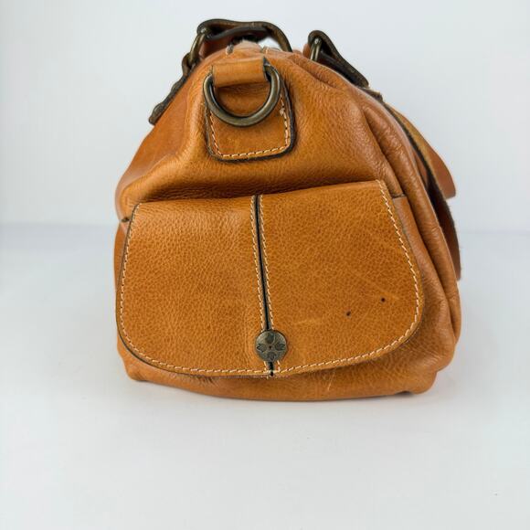 Patricia Nash tan brown leather Slouchy Satchel Hobo shoulder bag purse Boho - Picture 3 of 13